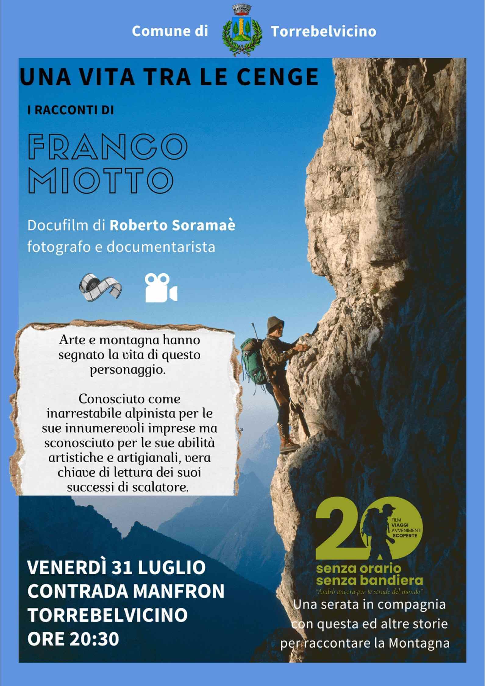 Viàz: la storia di Franco Miotto, alpinista e artista
